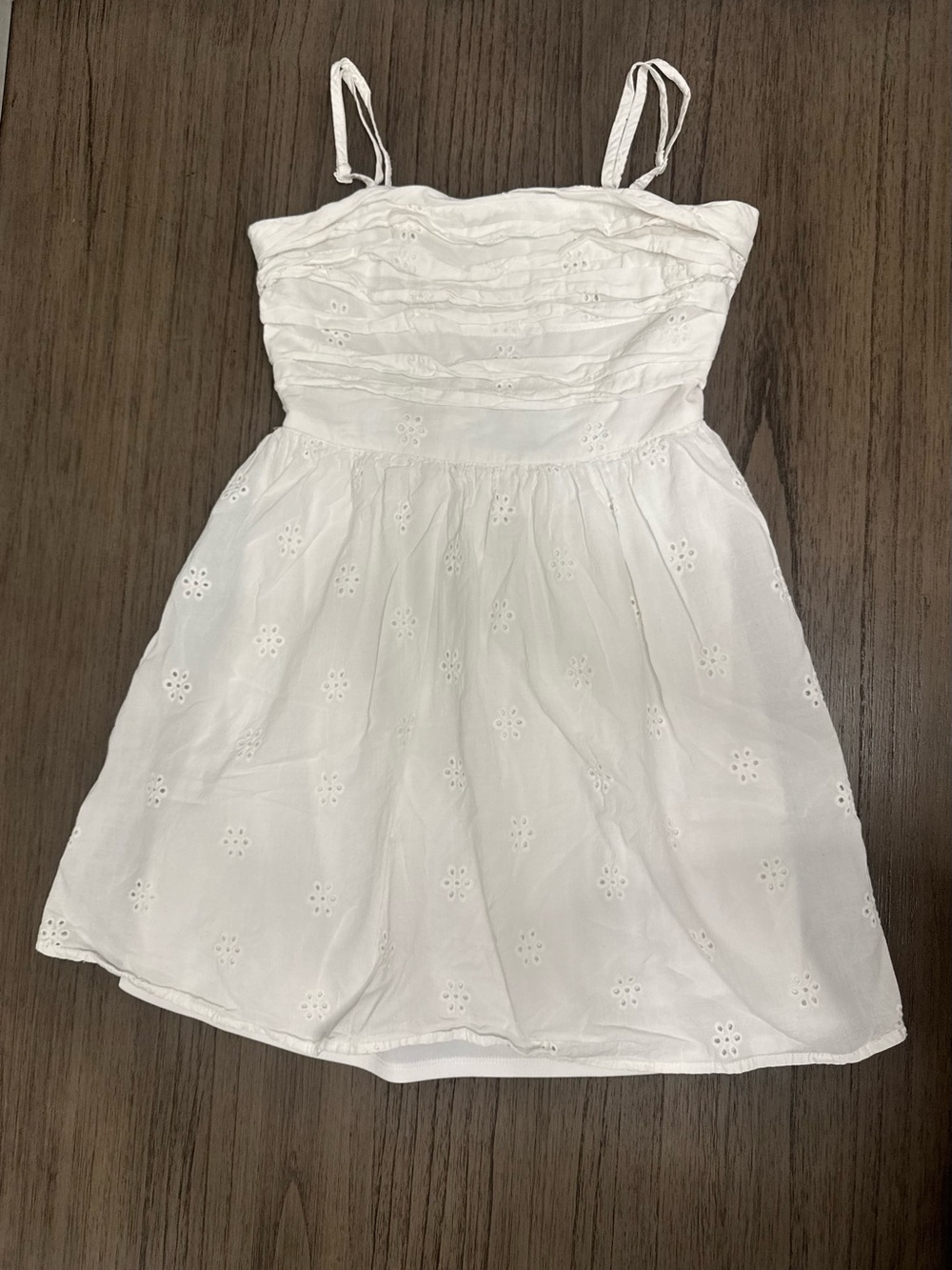 White Eyelet Sundress with Spaghetti Straps